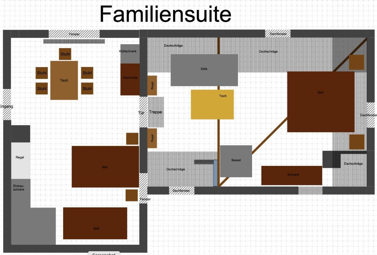 Familiensuite, Zwei Zimmer, Mitbenutzung Von Kuche Und Bad Rott Eksteriør bilde